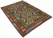 Carica l'immagine nel visualizzatore di Gallery, Autentico, Originale kilim FATTO A MANO CON CERTIFICATO 191X124 CM 
