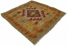 Carica l'immagine nel visualizzatore di Gallery, Kilim NEW KILIM WOOL ORIGINAL HAND MADE 53x52

