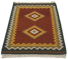 Lade das Bild in den Galerie-Viewer, Kilim Indiano Autentico Originale 100x60 CM
