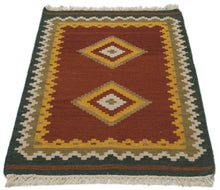 Load image into Gallery viewer, Kilim Indiano Autentico Originale 100x60 CM
