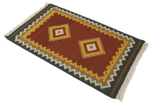 Lade das Bild in den Galerie-Viewer, Kilim Indiano Autentico Originale 100x60 CM
