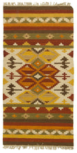 Load image into Gallery viewer, 140x70 cm Kilim indiano autentico e originale, fatto a mano,
