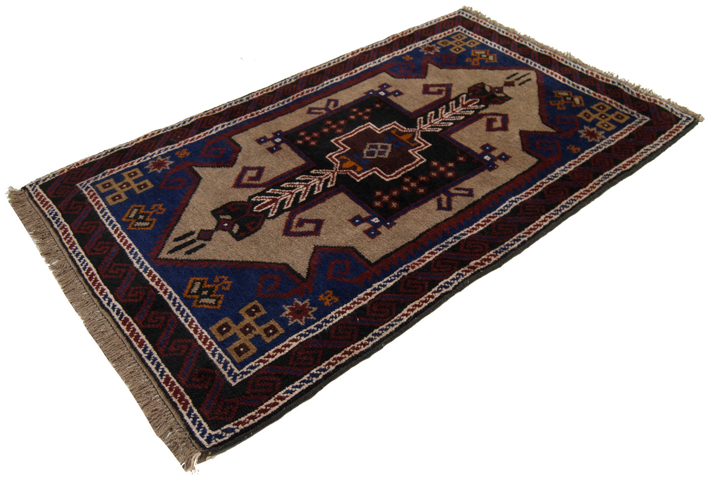 Galleria Farah1970 - CM 146X86 Autentico, Originale Tappeto Rustico Pure Lana