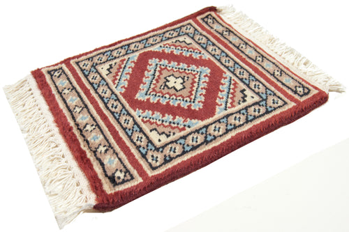 30x30 CM Small Rug Authentic Original Square Hand knotted Wool chascmere