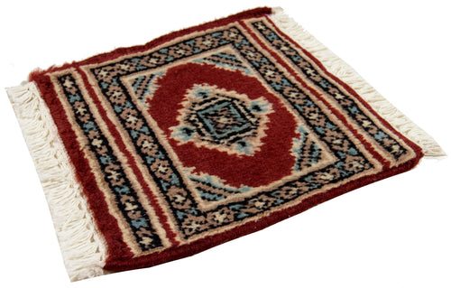 30x30 CM Piccolo Tappetino Quadrato Autentico Originale Annodato a Mano , Ideale per sotto vasi e sotto oggetti