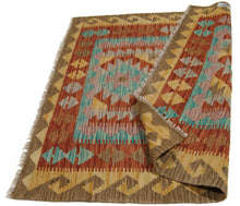 Carica l'immagine nel visualizzatore di Gallery, 107x105 CM Autentik Kilim Kelem Original Hand Made Classic STYL
