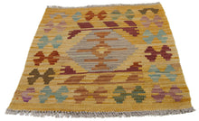 Carica l'immagine nel visualizzatore di Gallery, 55x55 CM Antik Autentik Kilim Kelem Original Hand Made Classic STYL - EASY TO CLEAN - DOUBLE FACE
