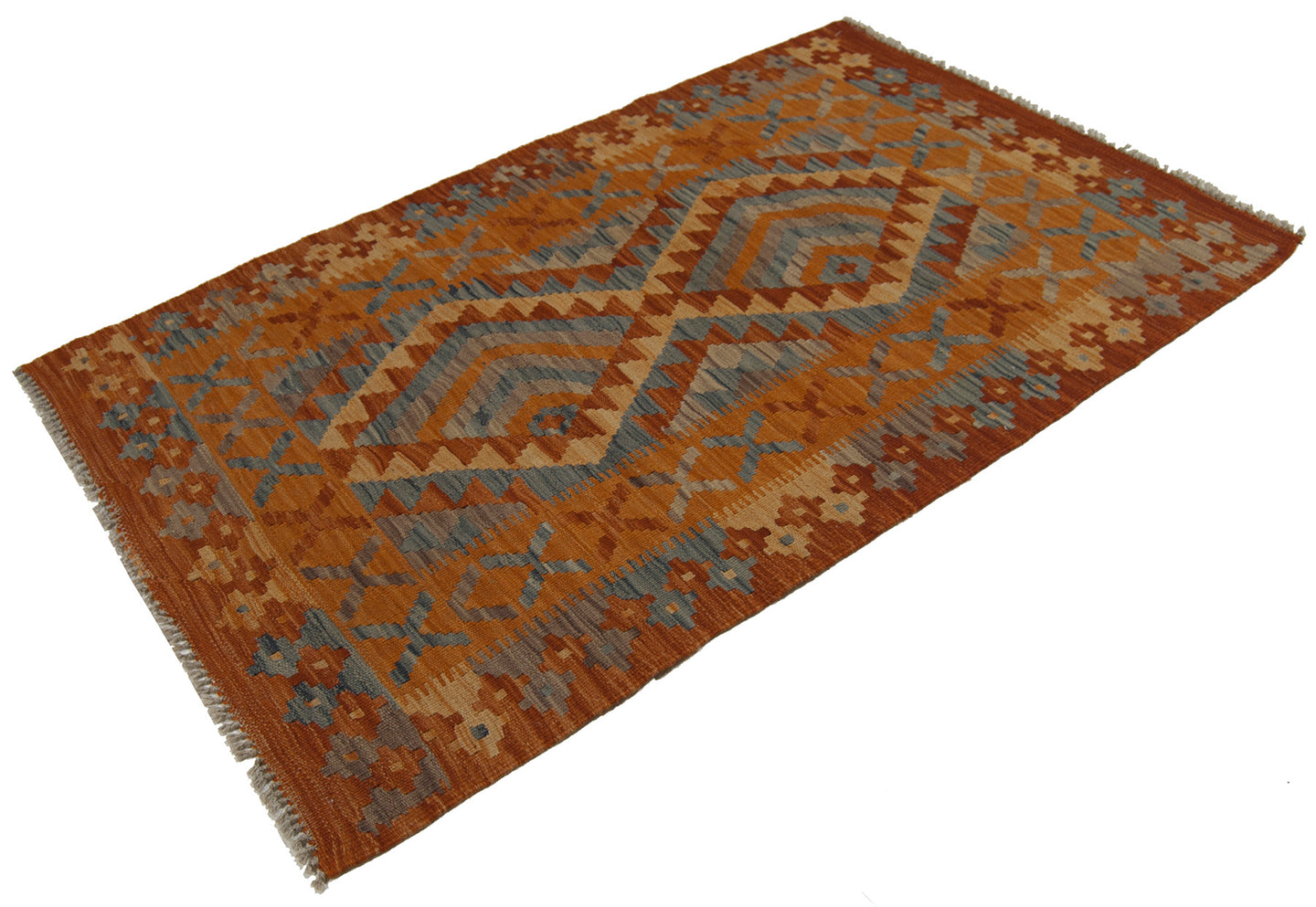 131x84 CM Kilim Autentico Originale Fatto a Mano Facile da Pulire Stile Tribali