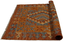 Load image into Gallery viewer, 131x84 CM Kilim Autentico Originale Fatto a Mano Facile da Pulire Stile Tribali

