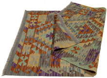 Carica l'immagine nel visualizzatore di Gallery, 124x80 CM Kilim Autentico Originale Fatto a Mano Facile da Pulire Stile Tribali
