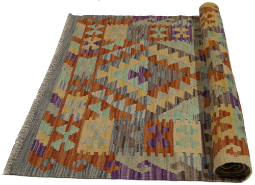 124x80 CM Kilim Autentico Originale Fatto a Mano Facile da Pulire Stile Tribali
