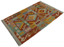 Carica l&#39;immagine nel visualizzatore di Gallery, 116x76 CM Kilim Autentico Originale Fatto a Mano Facile da Pulire Stile Tribali
