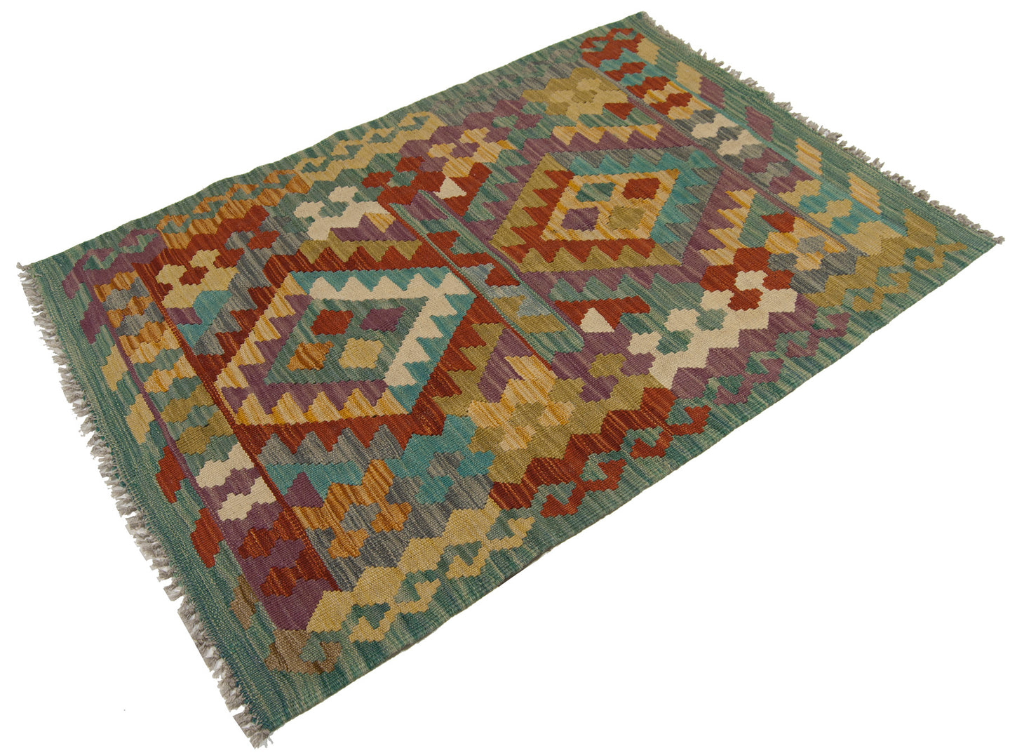 118x83 CM Kilim Autentico Originale Fatto a Mano Facile da Pulire Stile Tribali