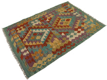 Load image into Gallery viewer, 118x83 CM Kilim Autentico Originale Fatto a Mano Facile da Pulire Stile Tribali
