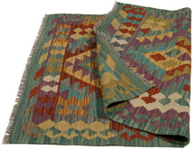 Load image into Gallery viewer, 118x83 CM Kilim Autentico Originale Fatto a Mano Facile da Pulire Stile Tribali
