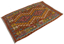 Carica l&#39;immagine nel visualizzatore di Gallery, 120x77 CM Kilim Autentico Originale Fatto a Mano Facile da Pulire Stile Tribali
