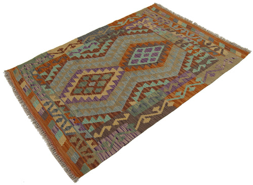 114x81 CM Kilim Autentico Originale Fatto a Mano Facile da Pulire Stile Tribali