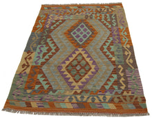 Carica l'immagine nel visualizzatore di Gallery, 114x81 CM Kilim Autentico Originale Fatto a Mano Facile da Pulire Stile Tribali

