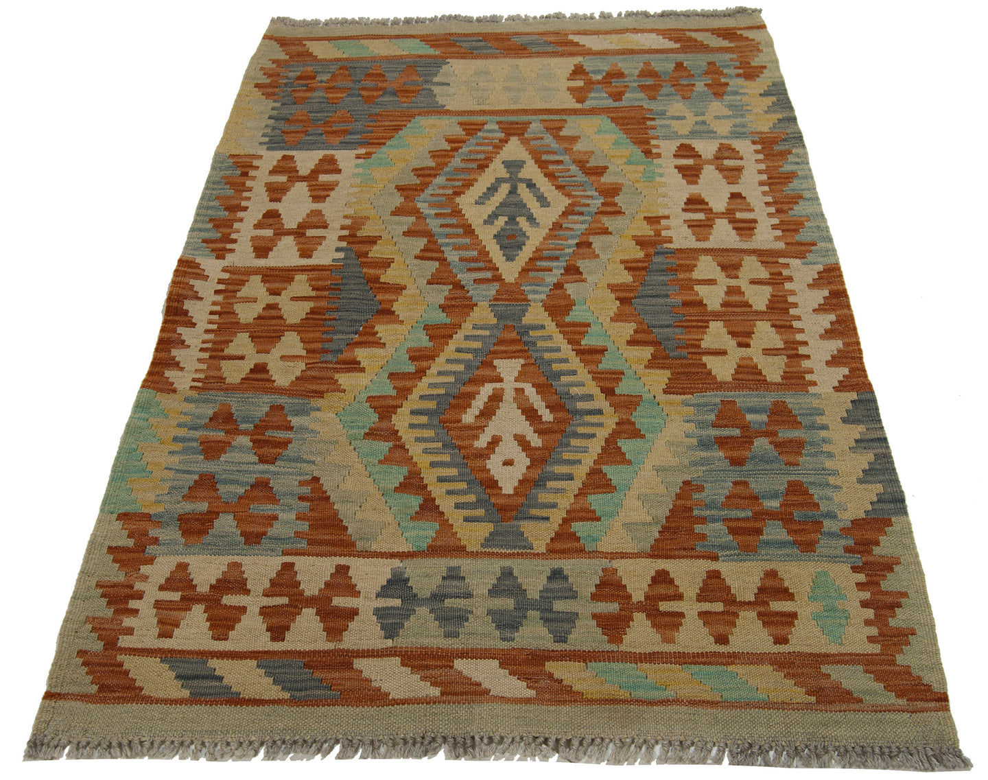 120x84 CM Kilim Autentico Originale Fatto a Mano Facile da Pulire Stile Tribali