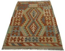 Carica l'immagine nel visualizzatore di Gallery, 120x84 CM Kilim Autentico Originale Fatto a Mano Facile da Pulire Stile Tribali
