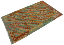 Carica l'immagine nel visualizzatore di Gallery, 127x80 CM Kilim Autentico Originale Fatto a Mano Facile da Pulire Stile Tribali
