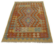 Carica l'immagine nel visualizzatore di Gallery, 125x80 CM Kilim Autentico Originale Fatto a Mano Facile da Pulire Stile Tribali
