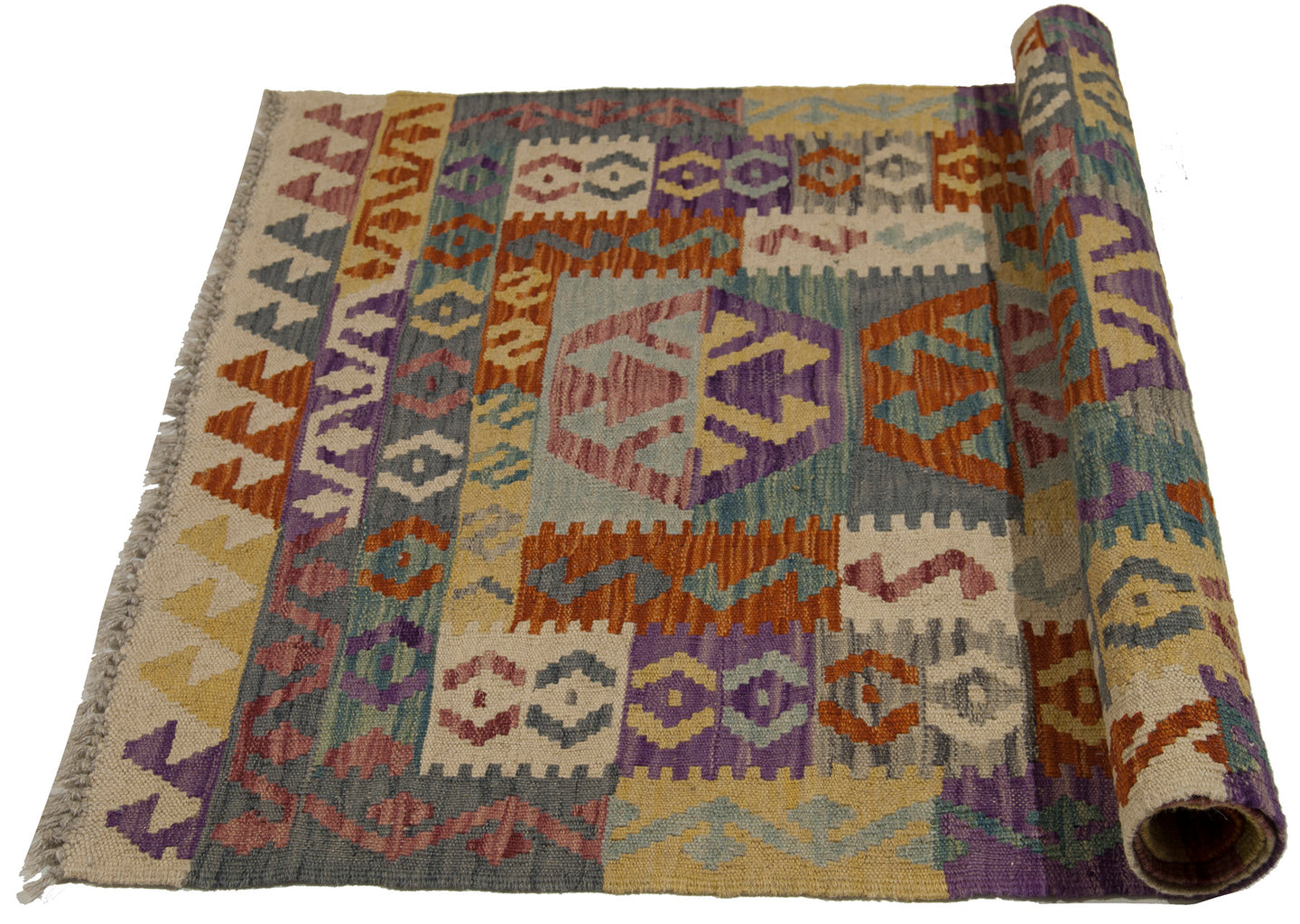 128x83 CM Kilim Autentico Originale Fatto a Mano Facile da Pulire Stile Tribali