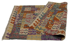 Carica l'immagine nel visualizzatore di Gallery, 128x83 CM Kilim Autentico Originale Fatto a Mano Facile da Pulire Stile Tribali
