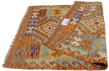 Load image into Gallery viewer, 117X85 CM Kilim Autentico Originale Fatto a Mano Facile da Pulire Stile Tribali
