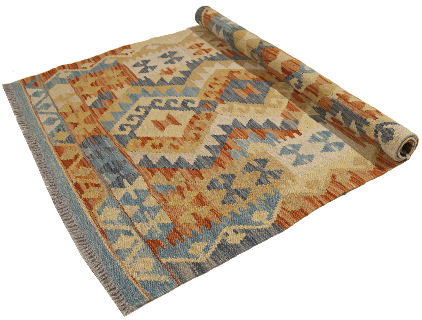 130X85 CM Kilim Autentico Originale Fatto a Mano Facile da Pulire Stile Tribali