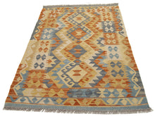 Lade das Bild in den Galerie-Viewer, 130X85 CM Kilim Autentico Originale Fatto a Mano Facile da Pulire Stile Tribali
