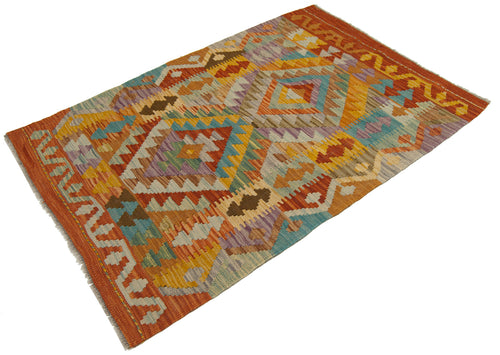 115X80 CM Kilim Autentico Originale Fatto a Mano Facile da Pulire Stile Tribali