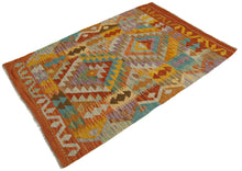 Lade das Bild in den Galerie-Viewer, 115X80 CM Kilim Autentico Originale Fatto a Mano Facile da Pulire Stile Tribali
