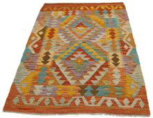 Lade das Bild in den Galerie-Viewer, 115X80 CM Kilim Autentico Originale Fatto a Mano Facile da Pulire Stile Tribali
