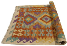 Lade das Bild in den Galerie-Viewer, 120X82 CM Kilim Autentico Originale Fatto a Mano Facile da Pulire Stile Tribali
