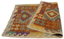 Lade das Bild in den Galerie-Viewer, 120X82 CM Kilim Autentico Originale Fatto a Mano Facile da Pulire Stile Tribali
