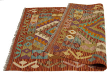Carica l'immagine nel visualizzatore di Gallery, 125x80 CM Kilim Autentico Originale Fatto a Mano Facile da Pulire Stile Rustico
