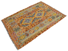 Lade das Bild in den Galerie-Viewer, 112X80 CM Kilim Autentico Originale Fatto a Mano Facile da Pulire Stile -Rustico
