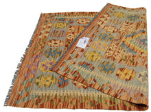 Carica l'immagine nel visualizzatore di Gallery, 112X80 CM Kilim Autentico Originale Fatto a Mano Facile da Pulire Stile -Rustico

