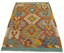 Lade das Bild in den Galerie-Viewer, Autentio kilim originale fatto a mano Stile classico Facile da pulire 130x85 CM 
