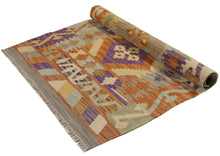 Load image into Gallery viewer, 125x78 CM Kilim Autentico Originale Fatto a Mano Facile da Pulire -Stile Rustico
