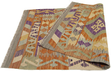 Carica l'immagine nel visualizzatore di Gallery, 125x78 CM Kilim Autentico Originale Fatto a Mano Facile da Pulire -Stile Rustico
