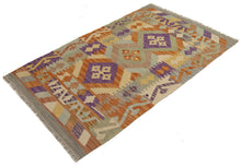 Carica l'immagine nel visualizzatore di Gallery, 125x78 CM Kilim Autentico Originale Fatto a Mano Facile da Pulire -Stile Rustico
