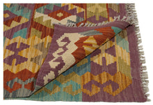 Carica l'immagine nel visualizzatore di Gallery, 123X80 CM Kilim Autentico Originale Fatto a Mano Facile da Pulire Stile Rustico
