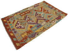 Load image into Gallery viewer, 125X83 CM Kilim Autentico Originale Fatto a Mano Facile da Pulire Stile Rustico
