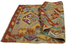 Load image into Gallery viewer, 125X83 CM Kilim Autentico Originale Fatto a Mano Facile da Pulire Stile Rustico
