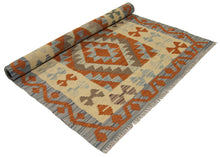 Lade das Bild in den Galerie-Viewer, 118X77 CM Kilim Autentico Originale Fatto a Mano Facile da Pulire Stile Rustico
