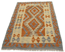 Lade das Bild in den Galerie-Viewer, 118X77 CM Kilim Autentico Originale Fatto a Mano Facile da Pulire Stile Rustico
