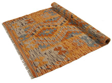 Carica l'immagine nel visualizzatore di Gallery, 123x86 CM Kilim Autentico Originale Fatto a Mano Facile da Pulire Stile Rustico
