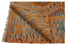 Load image into Gallery viewer, 123x86 CM Kilim Autentico Originale Fatto a Mano Facile da Pulire Stile Rustico
